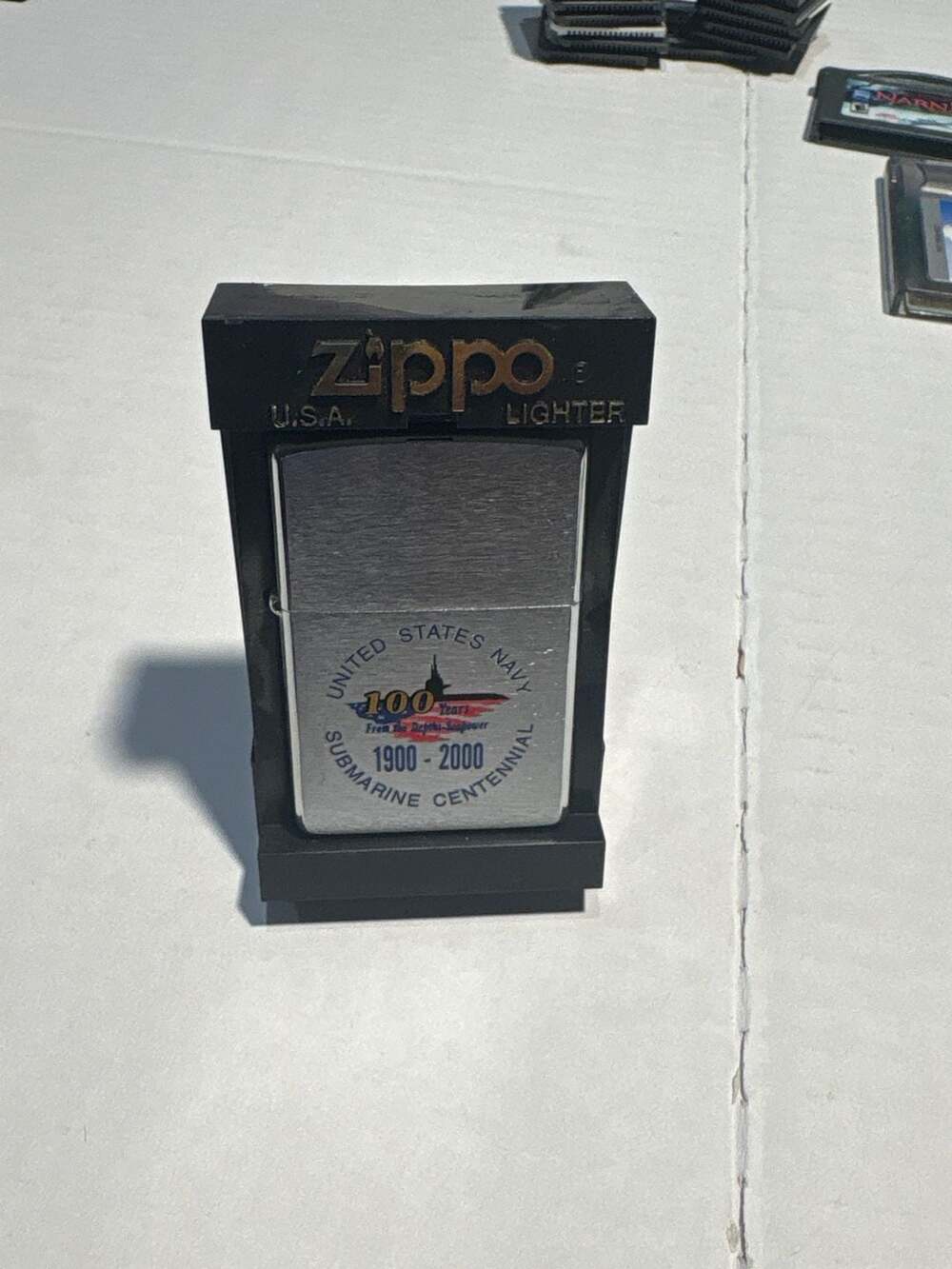 Zippo US Navy Submarine Centennial 1900-2000 Brushed Chrome Lighter
